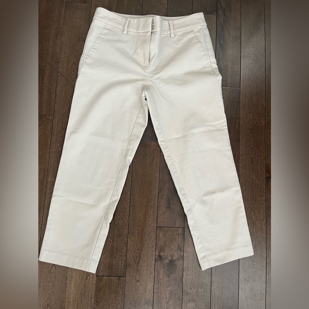 LOFT Riviera Slim Khaki Capri Pants